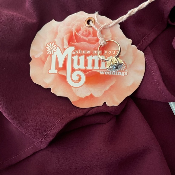 Show Me Your Mumu Merlot Caitlin Ruffle Size Large - Picture 4 of 7